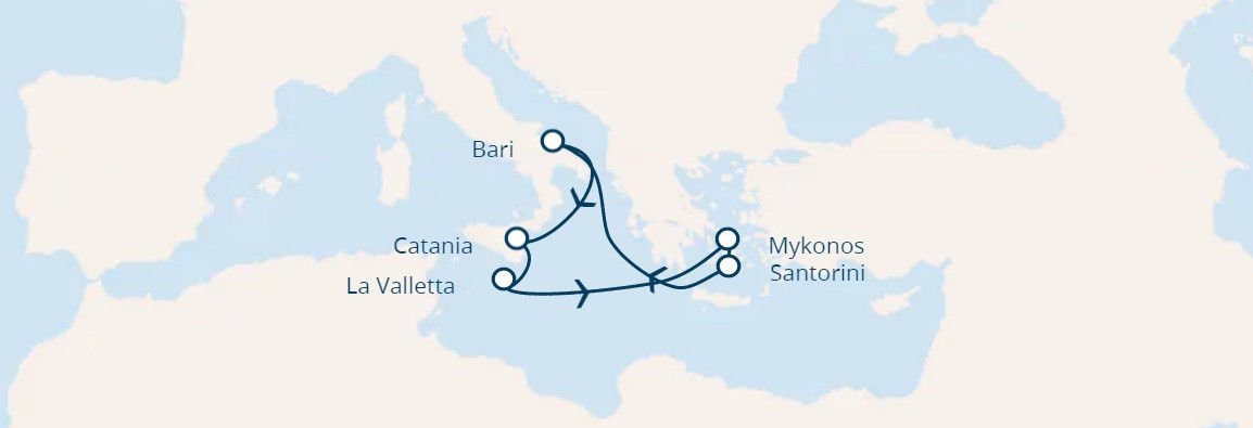 itinerario costa magica mediterraneo